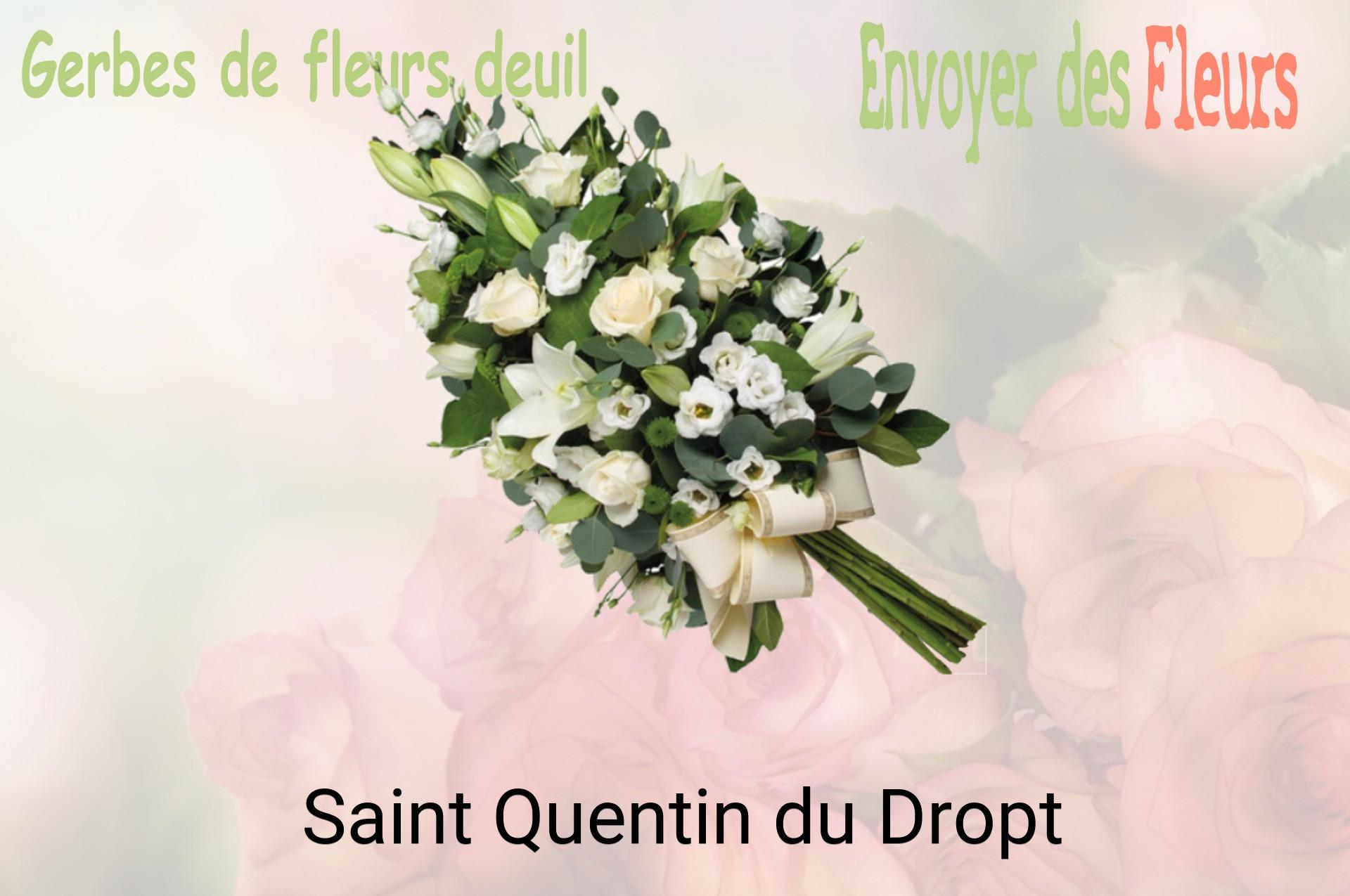 Gerbe de fleurs de deuil livrée à Saint-Quentin-du-Dropt